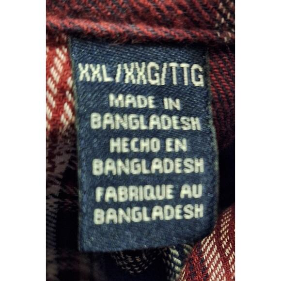 Wrangler Wrancher Men's XXL Plaid Western Cowboy Pearl Snap Cotton Shirt - Picture 5 of 5